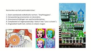 2 Postmodernisme vs Modernisme KuA Massacultuur havovwo [upl. by Nedrob]