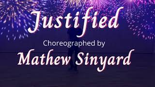 Justified CBA Awards Competition 2022 by Mathew Sinyard 48 Count 2 Wall Intermediate Line Dance [upl. by Lipson]