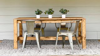 Simplest Farm Table with FREE PLANS [upl. by Nayt]