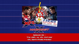 USFL Cities LogosTeam Names CFL SemiFinals Preview  Episode 68  The USFL vs XFL Civil War [upl. by Nnyla719]