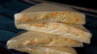 Veg Mayonnaise Sandwich Recipe  2 minute easy and tasty veg sandwich recipe [upl. by Hallie]