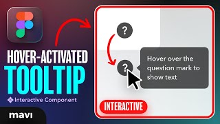 How To Create a TOOLTIP Hover to Show Text Component in Figma Tutorial [upl. by Rhodie]