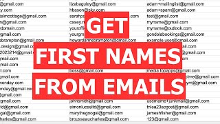 How to Get First Names of Email Addresses and Clean Email List [upl. by Onder742]