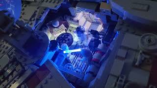 UCS Millennium Falcon 75192 with Brickstuff Light and Sound Kit [upl. by Azmah]