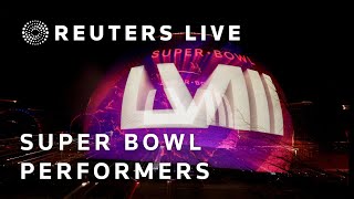 LIVE Super Bowl Halftime Show performers gear up for showtime [upl. by Jacquenetta]