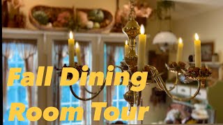 FALL DINING ROOM TOUR 2024  COZY  MAXIMALIST  HOME DECORATING IDEAS  THRIFTED  VINTAGE  BUDGET [upl. by Naraj]