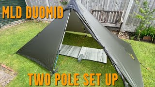 MLD Duomid  Two Pole Setup  Trekking Pole Extender [upl. by Eisse]