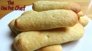 How to make Savoiardi Italian Sponge Finger Biscuits  One Pot Chef [upl. by Birdie]