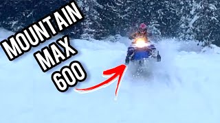 Riding the Yamaha Mountain Max 600 in 4ft of Snow  First ride of the year [upl. by Einahpet]