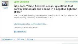 Why does Yahoo Censor conservative viewpoints but allow liberals to swear and curse [upl. by Alcine]