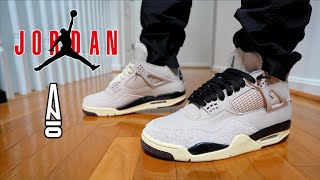 JORDAN 4 x A MA MANIERE quotWHILE YOU WERE SLEEPINGquot FOSSIL STONE REVIEW amp ON FEET [upl. by Amisoc]