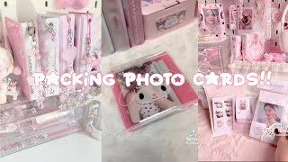 ૮꒰ ˶• ༝ •˶꒱ა ♡ Packing photocards NOT MINE ‼️CREDITS TO THE OG ON TIKTOK‼️ ⋆𐙚₊˚⊹♡ [upl. by Artemla]