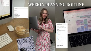 How I Plan My Week simple amp realistic 🗓️✨ Google Calendar amp Notion workflow [upl. by Edette]