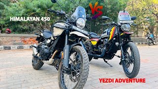 2023 Royal Enfield Himalayan 450 Vs Yezdi Adventure Quick Comparison I Which One You Should Buy [upl. by Marten498]