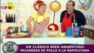 Recetas en 5 pasos Milanesa de pollo a la napolitanaParte 1 [upl. by Nino811]