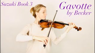 Gavotte by Becker  Suzuki Book 3 [upl. by Geiss]