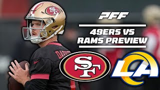 Rams vs 49ers Week 18 Game Preview  PFF [upl. by Airan]