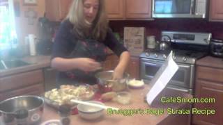 Brueggers Bagels Smoked Salmon Strata Recipe [upl. by Hafirahs]