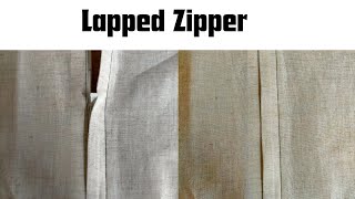 How To Sew Lapped Zipper  Learn To Sew Lapped Zipper [upl. by Poree711]