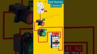 DOL starter Control Wiring electrical dolstarter motor [upl. by Arinaj]