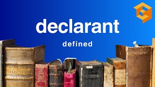 Declarant  Legal Term Defined Evidence Definitions for Law School and Bar Exam Prep [upl. by Gil]