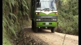 Cycling Yungas Death Road uphill climb [upl. by Atinar755]