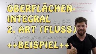 Oberflächenintegral 2Art  BEISPIEL Teil 1  Flussintegral in Polarkoordinaten Mantelfläche [upl. by Hadden]