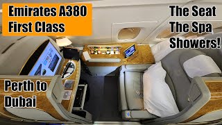 Trip Report Emirates First Class A380 Perth to Dubai [upl. by Haliak]