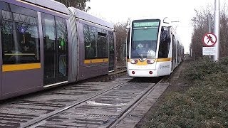 Luas Trams 5017  5012  Beechwood Station Dublin [upl. by Matilda152]