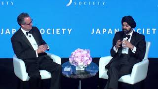 Japan Society 2018 Annual Dinner  Keynote Dialogue with Ajay Banga and Douglas Peterson [upl. by Kleper946]