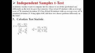 Independent Samples tTest [upl. by Naasah]