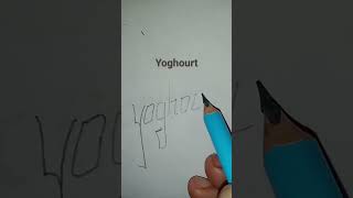 Yoghourt calligraphy art  art sketch youtubeshorts subscribe calligraphy omahi songs [upl. by O'Neill]