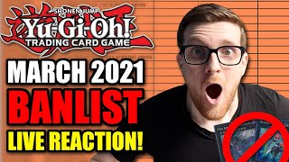 YuGiOh Official March 2021 TCG Banlist LIVE REACTION [upl. by Niuqaoj]