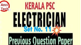 Kerala PSC Electrician September 30 Previous Question paper discussion Set 10 [upl. by Nirrac133]