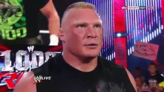 Brock Lesnar Returns And Attacks Triple h [upl. by Leoy]