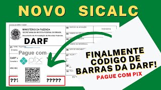 SICALCWEB  DARF COM CÓDIGO DE BARRAS E QR CODE PIX 2022  FINALMENTE [upl. by Longerich279]