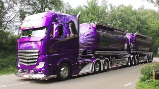 BIGtruck Trophy 2018 with Mika Auvinen New Scania V8 open pipes [upl. by Templas700]