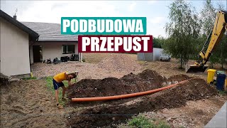 Podbudowa wjazdu i przepust na przewody Wjechała glebogryzarka [upl. by Darice]