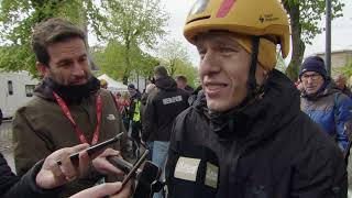 Tobias Halland Johannessen  Interview at the finish  La Flèche Wallonne 2024 [upl. by Aicat484]