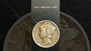 1941 MERCURY DIME coin coincollecting coincollection old silver dimes rare [upl. by Alaet]