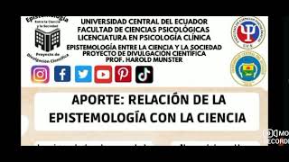 Relación de la Epistemología con la Ciencia [upl. by Trefor]