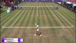 Erika Andreeva loses her temper gets Conduct Violation 😡🤬😤🤯 WTA Tennis Coverage Italy 125k [upl. by Novonod205]