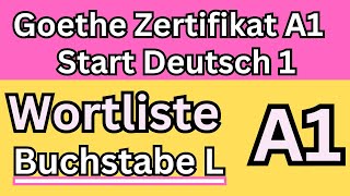 Start Deutsch 1  Wortliste Buchstabe L  German Vocabulary A1 [upl. by Yarled]