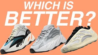 WHICH IS BETTER COMPARING ALL ADIDAS YEEZY 700s [upl. by Elletnahc]