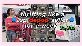 THRIFT WITH ME 🍒🎀  thrifting like a FULL TIME TOP DEPOP SELLER [upl. by Onavlis]