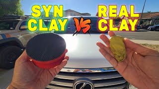 Claybar Comparison  Real Vs Synthetic  Clay Bar Griots  Chemical Guys [upl. by Reave]