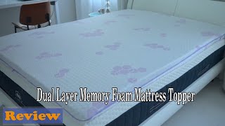 SINWEEK Dual Layer Memory Foam Mattress Topper Review  Perfect Support amp Cooling for Nights [upl. by Yrelle]