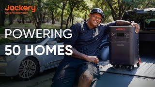 Powering 50 Homes Challenge  Jackery Solar Generator 5000 Plus [upl. by Naesed]