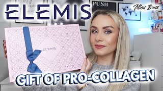 ELEMIS GIFT OF PROCOLLAGEN  QVC TSV  £5995 WORTH £247 6 PIECE ELEMIS GIFT SET  MISS BOUX [upl. by Anirehtac]