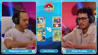 TCG Stépane Ivanoff Vs Victor Freitas 2024 Pokémon World Championships Swiss R5 Day1 [upl. by Ethan]